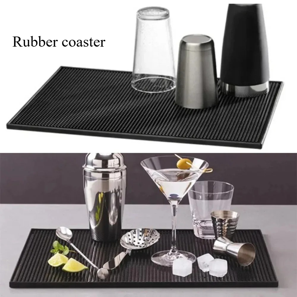 Bar Mat Rubber - Tapete de Borracha para Bar, Porta-Copos,