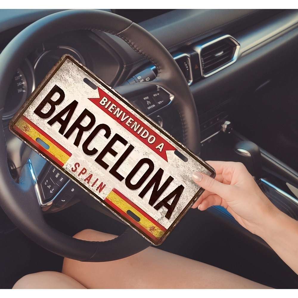 Home Barcelona - Placa de Metal Vintage 