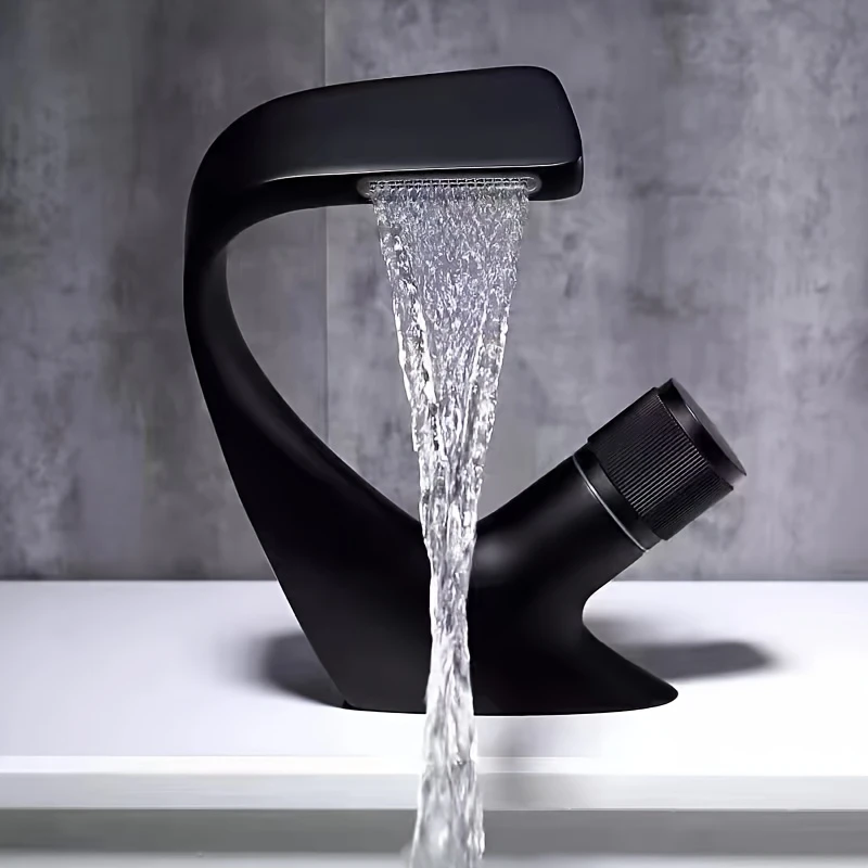 Home Bar Sink - Torneira Cascata Preta de Cobre para