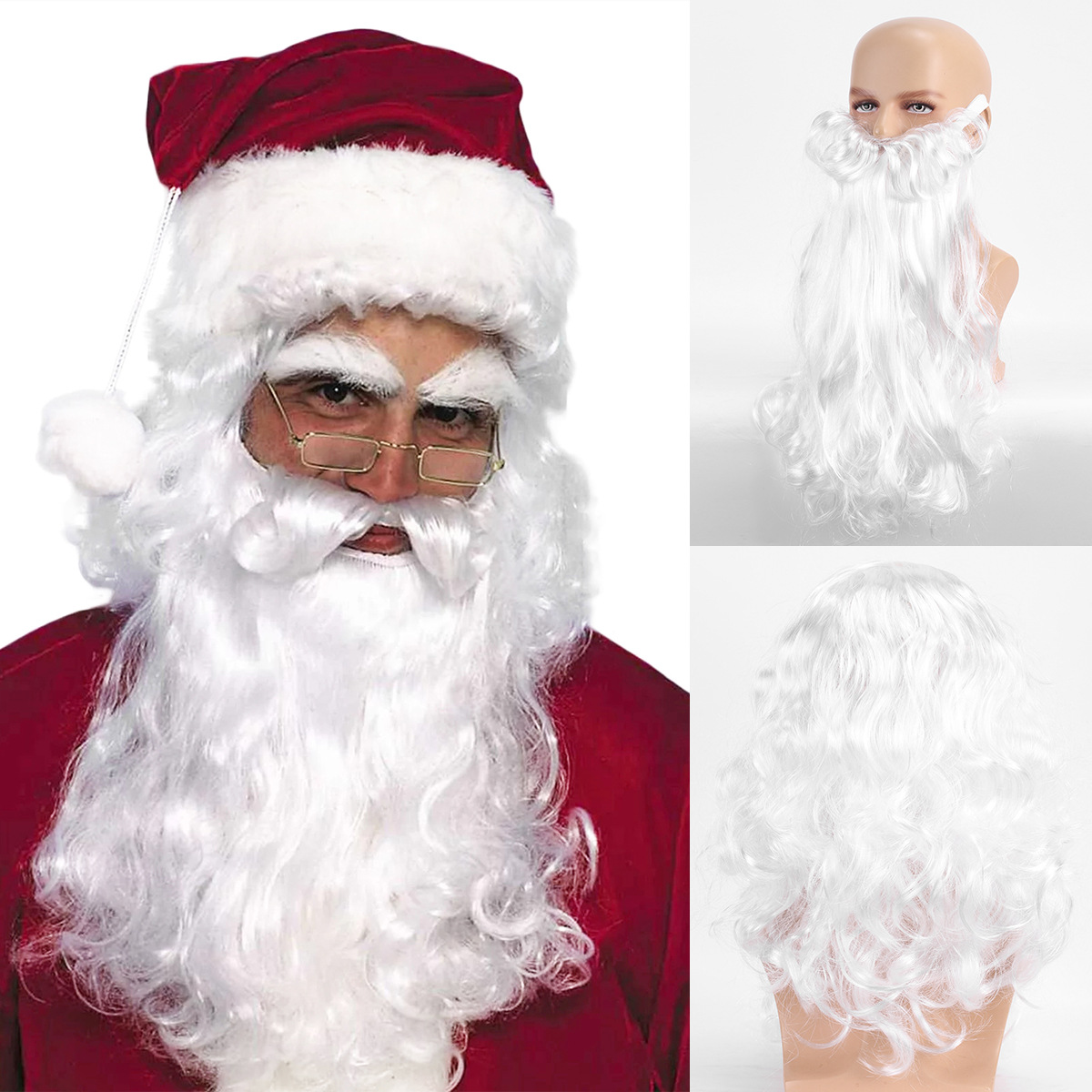 Home Barber - Cosplay sintético papai noel peruca conjunto