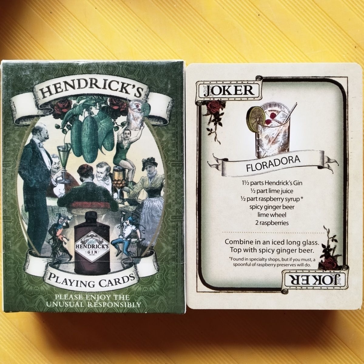 Cocktail Recipe Book - Baralho de Cartas Hendrick's Gin -