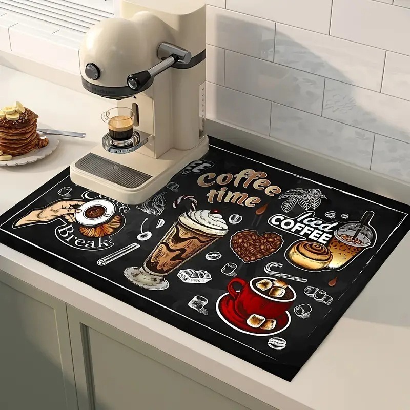 Tapete de café absorvente cozi - Bar Mat Rubber avaliação e preço