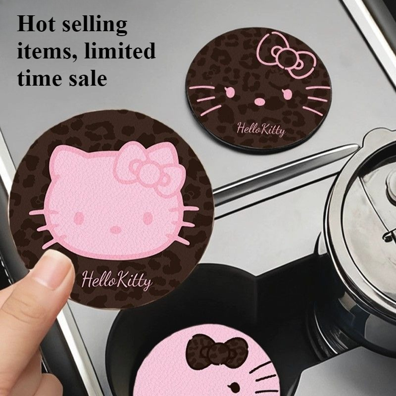Olá kitty porta-copos de carro - Bar Mat Rubber avaliação e preço